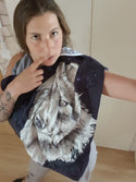 BLUE-Scarf - wonderful silk 100x100 cm