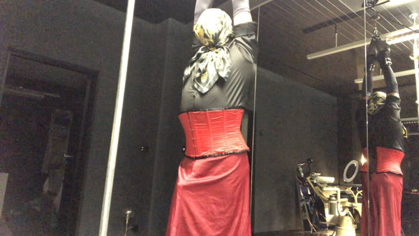 Scarfman transformed to a lady and dominated