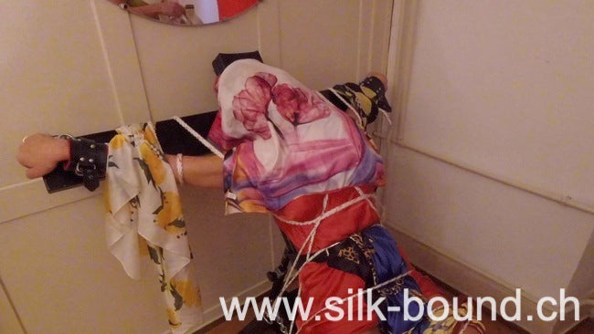 silk-bondage with lot of scarves