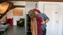 2 scarf ladies attacked by an electrician